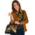 Tokelau Custom Personalised Shoulder Handbag - Gold Polynesian Tentacle Tribal Pattern 3