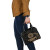 American Samoa Polynesian Shoulder Handbag - Gold Tribal Wave 7