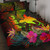 Papua New Guinea Polynesian Quilt Bed Set - Hibiscus and Banana Leaves 1