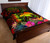 Papua New Guinea Polynesian Quilt Bed Set - Hibiscus and Banana Leaves 3