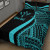 Kosrae Custom Personalised Quilt Bet Set - Turquoise Polynesian Tentacle Tribal Pattern 2