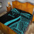 Kosrae Custom Personalised Quilt Bet Set - Turquoise Polynesian Tentacle Tribal Pattern 4