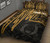 Pohnpei Personalised Quilt Bed Set - Pohnpei Seal In Heartbeat Patterns Style (Gold) 2