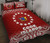 Cook Islands Quilt Bed Set - Cook Islands Flag Coat Of Arms Polynesian Tattoo Red Fog Style 2