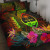 Guam Polynesian Quilt Bed Set - Hibiscus and Banana Leaves 1