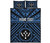 Kosrae Personalised Quilt Bed Set - Kosrae Flag In Polynesian Tattoo Style (Blue) 5