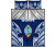 Guam Polynesian Quilt Bed Set - Pattern With Seal Blue Version 1