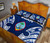 Guam Polynesian Quilt Bed Set - Pattern With Seal Blue Version 5