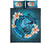Fiji Polynesian Quilt Bed Set - Blue Plumeria Animal Tattoo 5