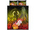 Vanuatu Quilt Bed Set - Humpback Whale with Tropical Flowers (Yellow) 5