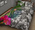 Palau Quilt Bed Set White - Turtle Plumeria Banana Leaf Crest 2