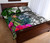 Palau Quilt Bed Set White - Turtle Plumeria Banana Leaf Crest 3