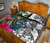 Palau Quilt Bed Set White - Turtle Plumeria Banana Leaf Crest 4