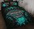 Marquesas Islands Polynesian Quilt Bed Set Hibiscus Turquoise 1