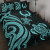 Pohnpei Quilt Bed Set - Turquoise Tentacle Turtle 1 Pohnpei Quilt Bed Set - Turquoise Tentacle Turtle 1