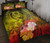 Pohnpei Quilt Bed Set - Humpback Whale with Tropical Flowers (Yellow) 1