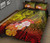 Pohnpei Quilt Bed Set - Humpback Whale with Tropical Flowers (Yellow) 2