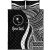 Chuuk Custom Personalised Quilt Bet Set - White Polynesian Tentacle Tribal Pattern 5