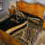 Kosrae Custom Personalised Quilt Bet Set - Gold Polynesian Tentacle Tribal Pattern 4