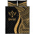 Kosrae Custom Personalised Quilt Bet Set - Gold Polynesian Tentacle Tribal Pattern 5