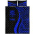 Tuvalu Quilt Bet Set - Blue Polynesian Tentacle Tribal Pattern 5