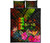 Fiji Polynesian Quilt Bed Set - Hibiscus and Banana Leaves 5
