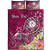 Kosrae Custom Personalised Quilt Bed Set - Turtle Plumeria (Pink) 2