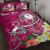 Kosrae Custom Personalised Quilt Bed Set - Turtle Plumeria (Pink) 3