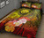Federated States of Micronesia Quilt Bed Set - Humpback Whale with Tropical Flowers (Yellow) 2