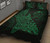 Polynesian Quilt Bed Set - Polynesian Green Shark Warrior Tattoo 3