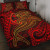 Guam Polynesian Quilt Bed Set - Red Shark Polynesian Tattoo 1