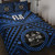 Fiji Quilt Bed Set - Fiji Seal With Polynesian Tattoo Style (Blue) 1
