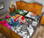 Tahiti Quilt Bed Set White - Turtle Plumeria Banana Leaf 4