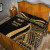 Marshall Islands Quilt Bet Set - Gold Polynesian Tentacle Tribal Pattern Crest 4