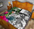 New Caledonia Quilt Bed Set White - Turtle Plumeria Banana Leaf Crest 4
