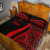Niue Quilt Bet Set - Red Polynesian Tentacle Tribal Pattern 4