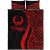 Pohnpei Quilt Bet Set - Red Polynesian Tentacle Tribal Pattern 5