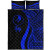 Yap Quilt Bet Set - Blue Polynesian Tentacle Tribal Pattern 5