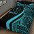 Chuuk Custom Personalised Quilt Bet Set - Turquoise Polynesian Tentacle Tribal Pattern 2