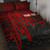 Samoa Personalised Quilt Bed Set - Samoa Seal With Polynesian Pattern In Heartbeat Style (Red) 1