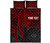 Samoa Personalised Quilt Bed Set - Samoa Seal With Polynesian Pattern In Heartbeat Style (Red) 5