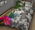Kosrae Custom Personalised Quilt Bet Set White - Turtle Plumeria Banana Leaf 2