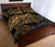 Tahiti Polynesian Quilt Bed Set - Gold Turtle Hibiscus Flowing 3