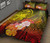 Guam Custom Personalised Quilt Bed Set - Humpback Whale with Tropical Flowers (Yellow) 2