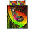 Chuuk Quilt Bed Set - Polynesian Hook And Hibiscus (Raggae) 5