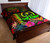 Vanuatu Polynesian Quilt Bed Set - Hibiscus and Banana Leaves 3