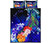 Kosrae Custom Personalised Quilt Bed Set - Humpback Whale with Tropical Flowers (Blue) 5
