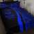 Marshall Islands Quilt Bet Set - Blue Polynesian Tentacle Tribal Pattern Crest 1