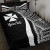 Wallis and Futuna Custom Personalised Quilt Bet Set - White Polynesian Tentacle Tribal Pattern 1