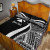 Wallis and Futuna Custom Personalised Quilt Bet Set - White Polynesian Tentacle Tribal Pattern 4